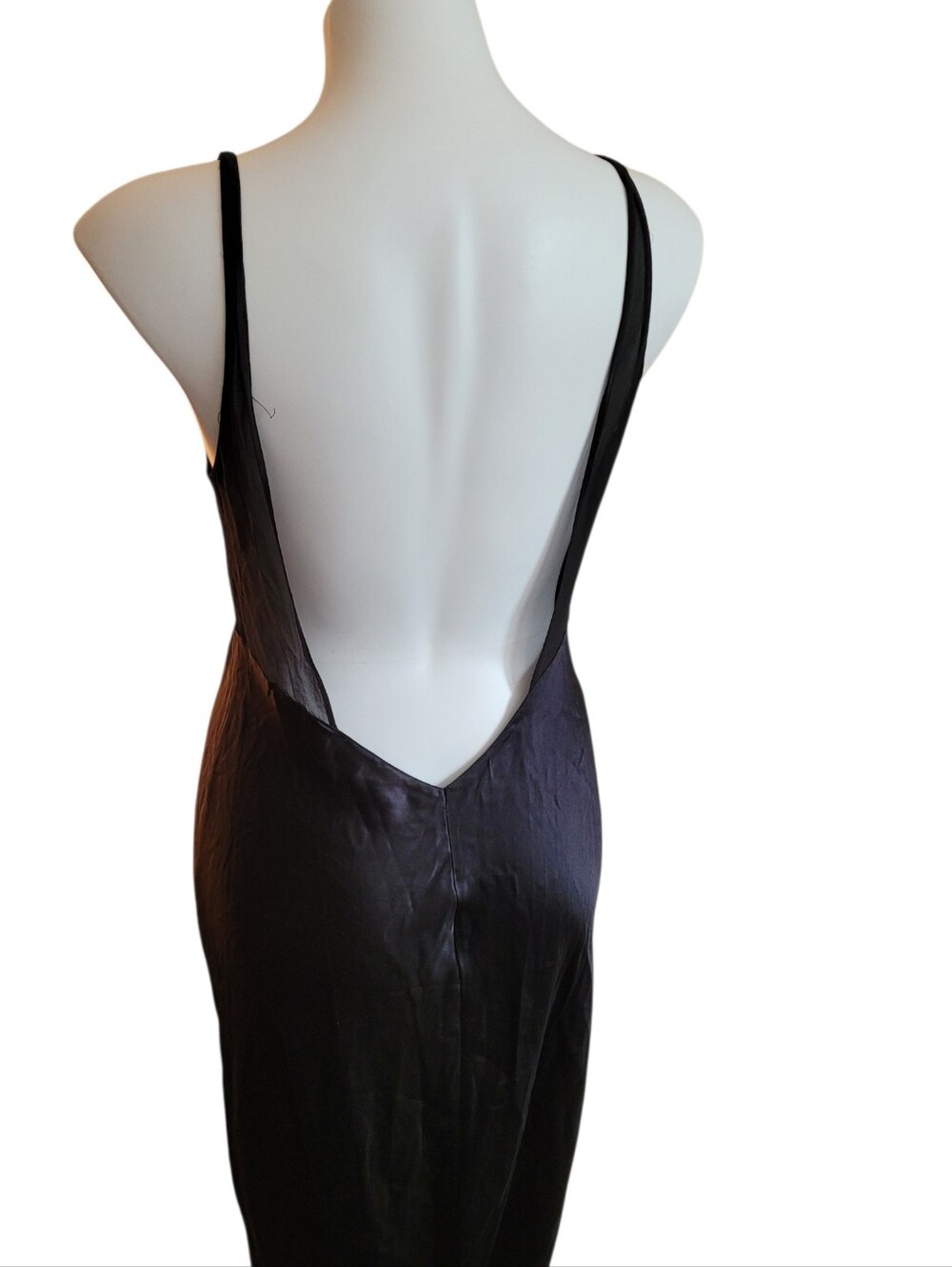 Victoria's Secret Silk Medium Black Silk Slip Negligee - Picture 2 of 5